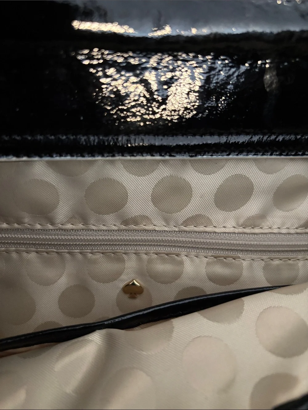 Kate Spade NY/ black patent handbag
